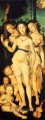 Harmony Of The Three Graces Renaissance nude painter Hans Baldung
